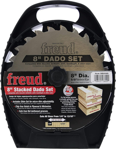 Disco Para Sierra Freud 8 Inch Stacked Dado Set