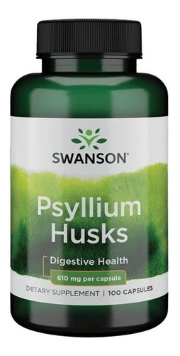  Cáscaras De Psyllium 610 Mg 100 Capsulas Salud Digestiva