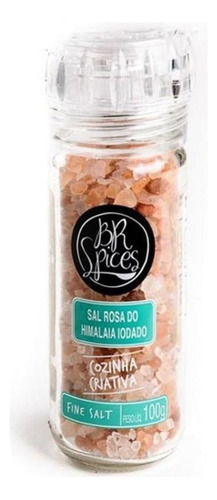 Sal rosa do himalaia grosso com moedor BR Spices Premium Salt sem glúten 100 g 