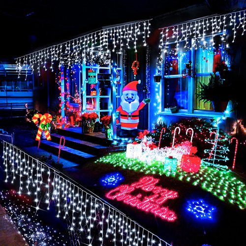 2 Pack Luces Navideñas 18 Metros Cascada Navidad 1000 Leds