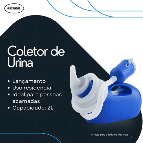 Coletor De Urina Papagaio Plástico Com Mangueira Supermedy