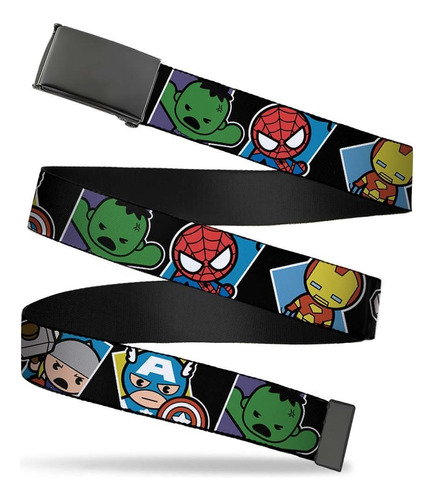 Cinturón Con Hebilla Para Hombre Avengers, Multicolor, 1.5 D