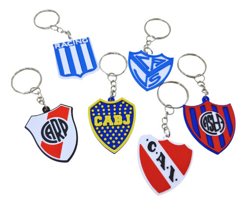 Llavero Souvenir 3d Futbol Boca River Surtido X 15 Makeme Surtido