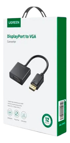 Vga Displayport Adaptador Video Original Hd Pc Gamer Ugreen