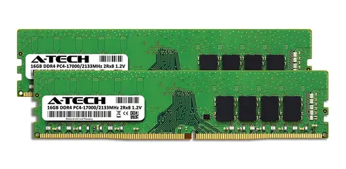 A-tech Ram, 32gb (2x16gb), Ddr4, 2133mhz, Dimm, Cl15
