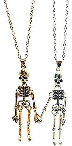 Collares Con Forma De Calavera Con Imanes De Amistad: Bff Je