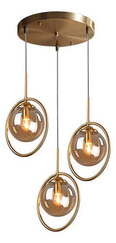 Debbte Lampara Colgante Industrial Vintage De 3 Luces, Anill