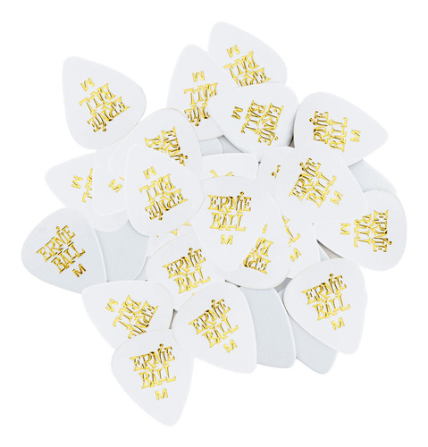 Set De 144 Picks Medio Color Blanco Celuloide Ernie Ball