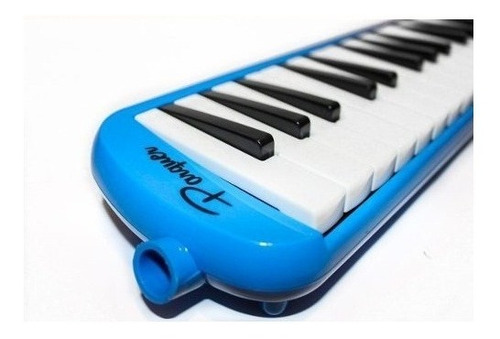 Imagen 3 de 11 de Melodica A Piano Parquer 32 Notas Azul Con Funda Manguera