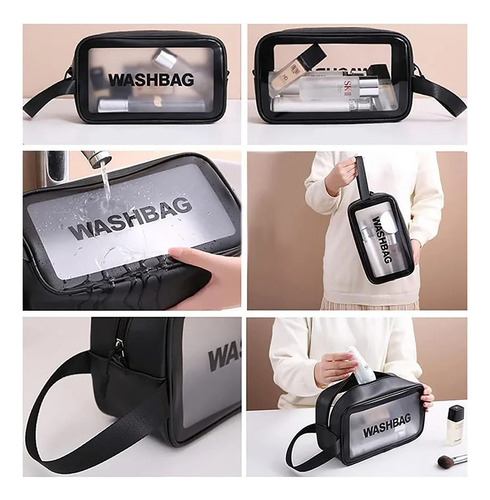 Necessaire Bolsa Viagem Prova D'água Transparente 2 Litros