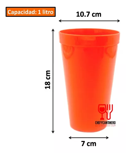 Vasos De Plastico Jumbo Para Micheladas 1 Litro 33.8oz 6pz