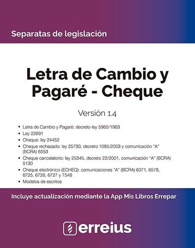 Separata Letra De Cambio Y Pagaré - Cheque 1.4