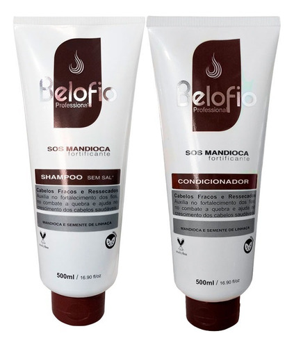  Belofio Kit Shampoo E Condicionador Sos Mandioca 500ml