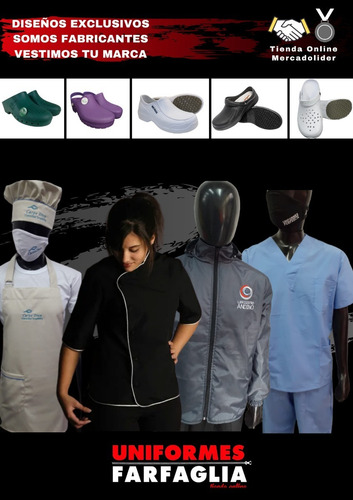 Imagen 5 de 5 de Guardapolvo Medico Blanco Delantal Laboratorio Uniforme Loc