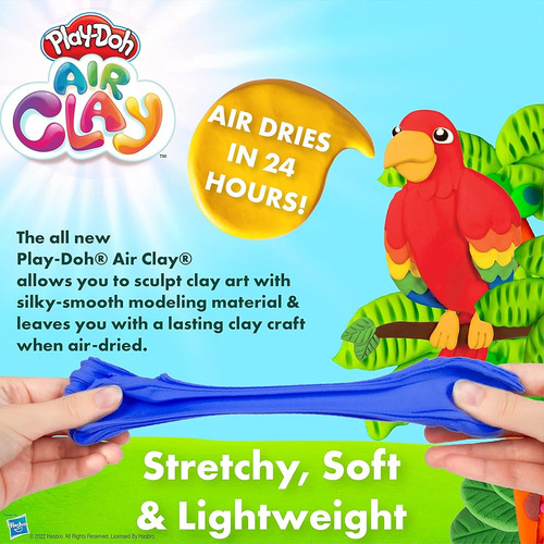 Play-doh Air Clay: Estudio De Creación Con 24 Piezas Colorid