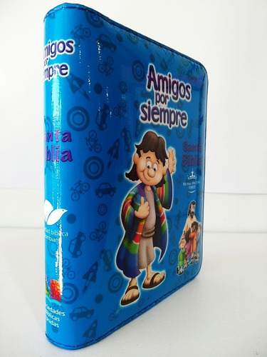 Imagen 3 de 10 de Biblia Amigos Por Siempre Rvr1960 Acolchonada Azul C/cierre