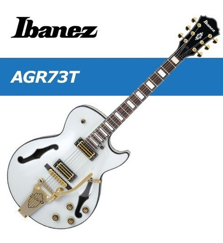 Guitarra Hollow Ibanez Agr73ttsw Con Palanca Blanco Sparkle