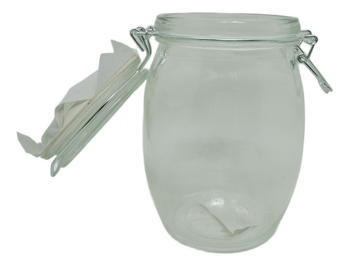 Set De 3 Tarros De Cristal Con Tapa De Cristal 1000ml 770g Transparente