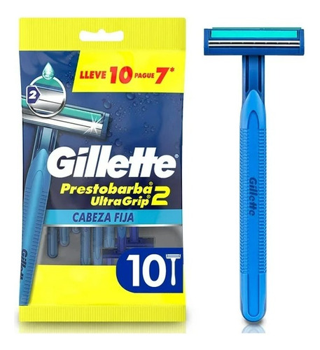 Rastrillo Gillette Prestobarba Ultragrip2 Con 2 Hojas.