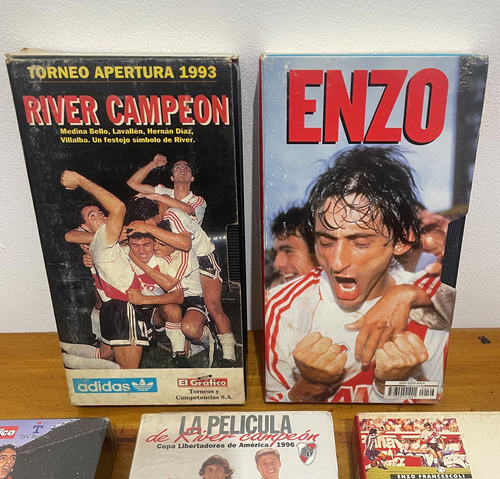 5 Vhs Videos River Campeon Pelicula Cassette El Grafico Tyc (Usado)