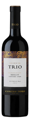 Vino Tinto Trio Concha Y Toro Merlot 750ml