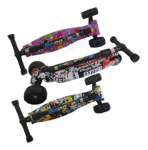 Scooter Graffiti Musical Luces Para Niñas Y Niños