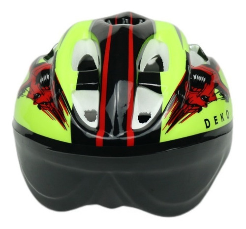 Imagem 5 de 8 de Kit Verde Capacete Joelheira Cotoveleira Munhequeira Infanti
