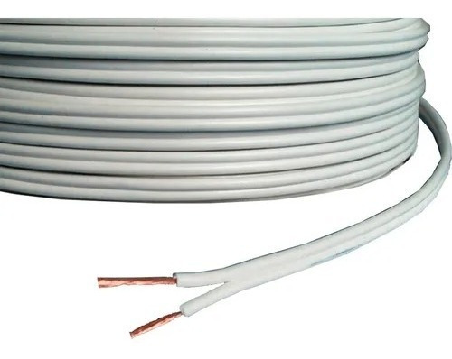 Imagen 1 de 4 de Cable Paralelo Bipolar Blanco 2 X 0,75mm Rollo 100 Metros