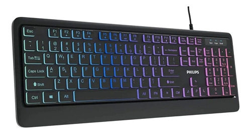 Teclado Alámbrico Gamer Philips Ingles Spk8294