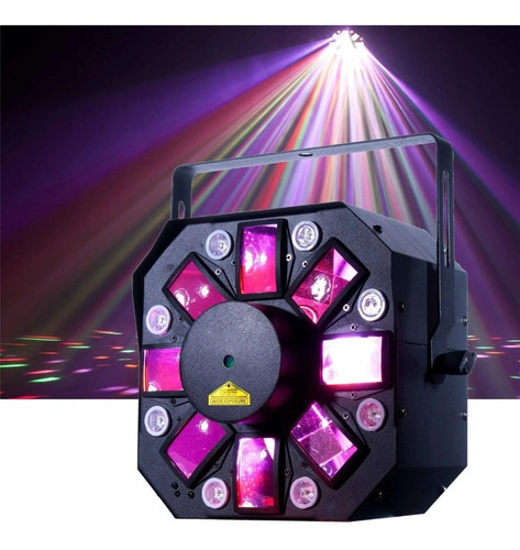 Adj Luz Led Multi-color + Laser Rojo Verde + Uv Y Estrobo
