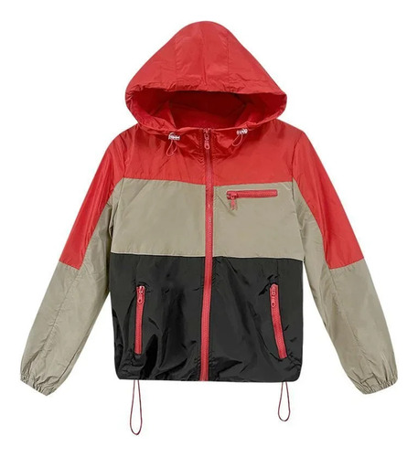 Chaqueta De Protección Solar Con Capucha Para Mujer, Casual,
