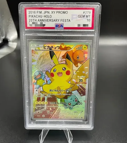 pokémon Pikachu Promo Xy Psa10 Coleção Com Iniciais