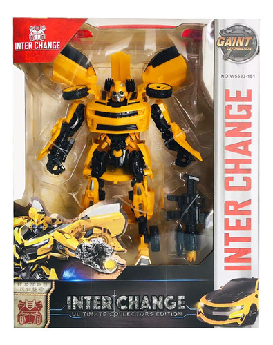 Imagen 2 de 10 de Muneco Auto Transformers Amarillo Bumblebee Nvo 151a Bigshop