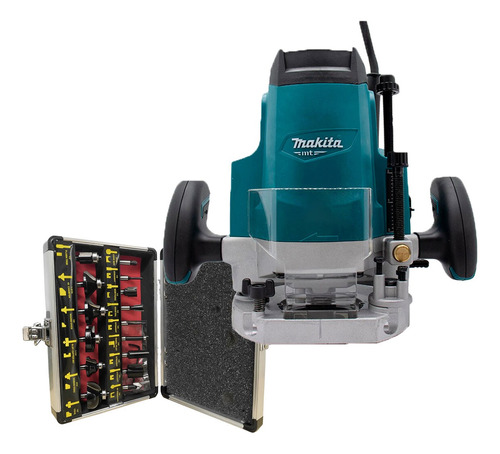 Router Makita M3600b 1/2 PuLG 1650 W+juego De 15 Brocas 