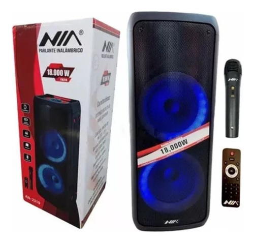 Cabina Sonido Recargable Parlante Nia 18000w Micrófono 2319