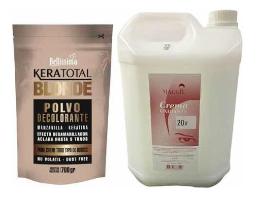 Kit Polvo Blonde + Agua Oxidante En Crema Vol20 Maggie