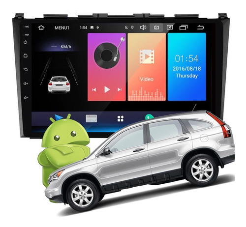 Imagem 1 de 10 de  Multimida Honda Crv 07 08 09 10 11 Android 10 Gps Bluetooth