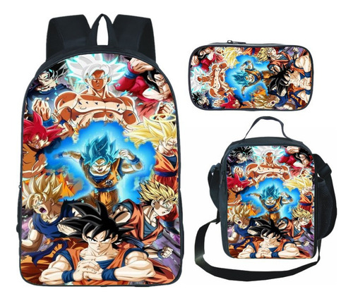 C Nuevo Mochila Diy Con Estampado De Dragón B De Doble Capa,