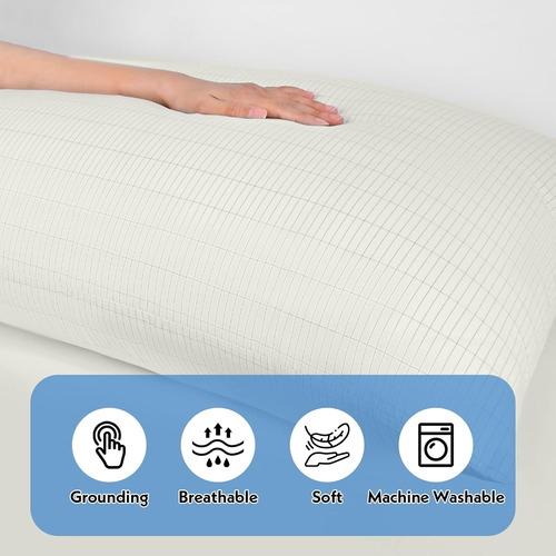 Funda De Almohada 20x30 Fibra Plateada Y Algodón Orgánico