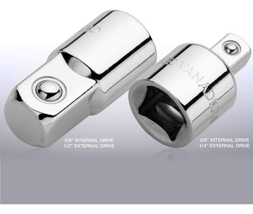 Llave Con Mango En T De 3/8 Pulgadas Con Adaptadores De 1/4