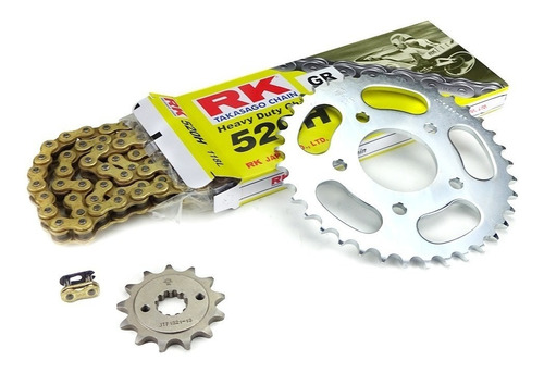 Kit Transmision Cbx Twister 250 Cadena Rk Reforzada Dorada