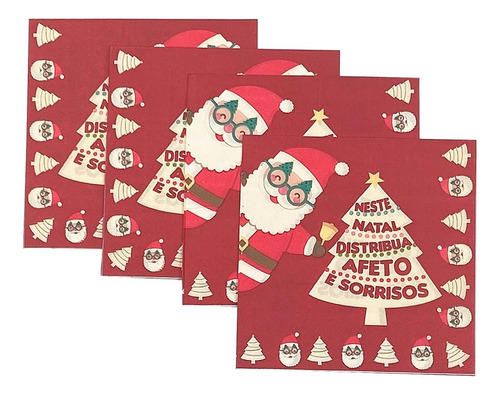 Guardanapo De Papel Natal Papai Noel Natalino 33cm