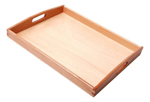 Bandeja Rectangular Grande De Madera De 40 X 30 Cm Para Jugu