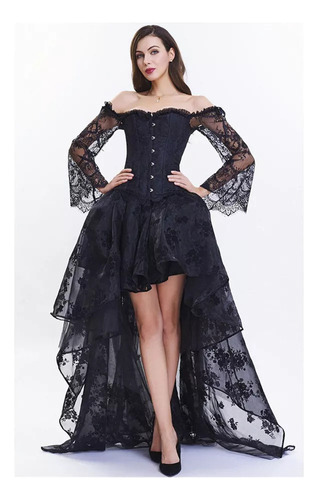 Vestido De Corsé Steampunk De Estilo Victoriano Para Mujer