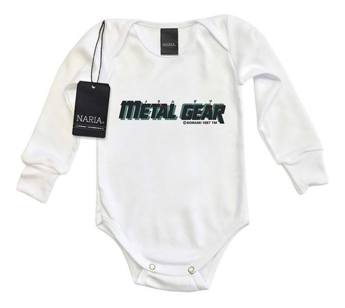 Body Bebe Manga Larga Metal Gear Art Logo - Vjmg8