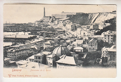 Antigua Postal Genova Panorama De San Rocco Camogli Italia 