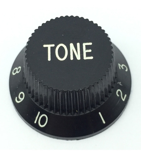 1 Knob Plástico Tone Guitarra Strato Pst Preto Unidade