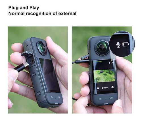 Micrófono Lavalier Para Insta360 One Rs Con Solapa Tipo C