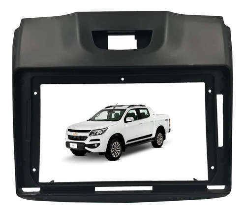 Moldura Painel Dvd 9'' Gm Chevrolet S10 2012 Preto