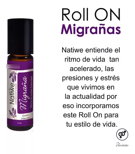 Roll On Migraña, Dolor De Cabeza. Con Aceites Esenciales.